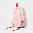 Рюкзак школьный на молнии, цвет розовый - фото 47140013