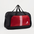 Сумка спортивная, отдел на молнии, наружный карман, цвет чёрный/красный - фото 9653043