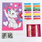 Фреска песком с блёстками «Коты аристократы», 9 цветов - Фото 2