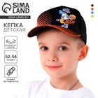 Кепка детская для мальчика «Изи», чёрная, р-р 54 - Фото 1