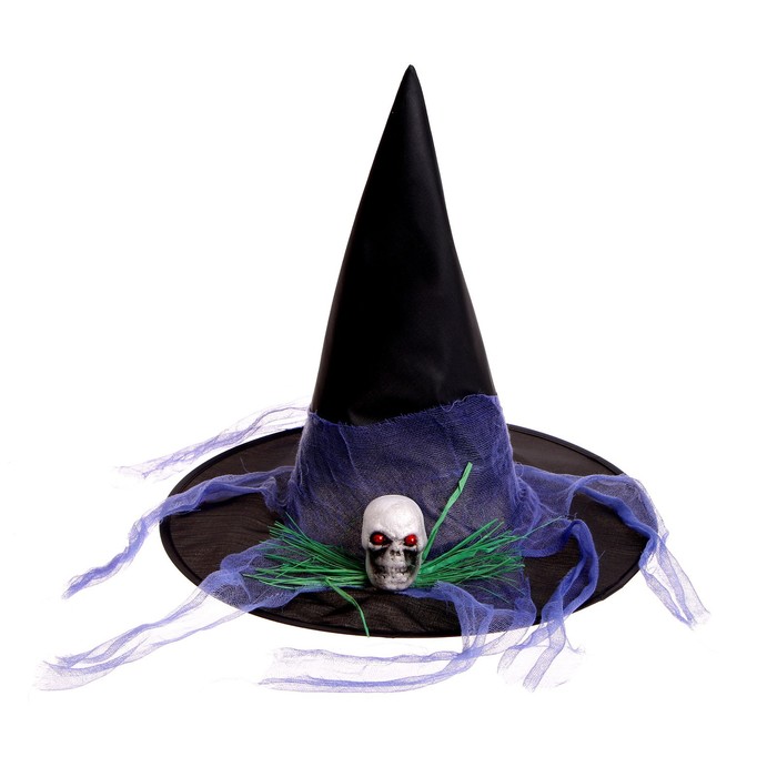 Карнавальная шляпа «Ведьма», цвета МИКС
