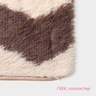 Коврик Доляна «Зиг-заг», 40×60 см, коричневый - Фото 3