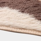 Коврик Доляна «Зиг-заг», 40×60 см, коричневый - Фото 4