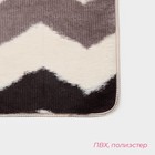 Коврик Доляна «Зиг-заг», 50×80 см, коричневый - Фото 3