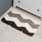 Коврик Доляна «Зиг-заг», 50×80 см, коричневый - Фото 6