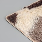 Коврик для дома Доляна «Пушистик. Зиг-заг», 40×60 см, цвет коричневый - Фото 4