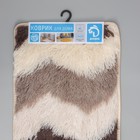 Коврик для дома Доляна «Пушистик. Зиг-заг», 40×60 см, цвет коричневый - Фото 6