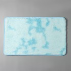 Коврик Доляна «Пушистик», 50×80 см, цвет сине-голубой - Фото 3