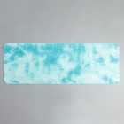 Коврик Доляна «Пушистик», 45×120 см, цвет сине-голубой - Фото 2