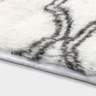 Коврик Доляна «Пушистик.Вензель», 40×60 см, цвет серо-белый - Фото 3
