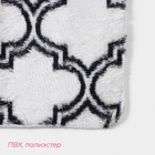 Коврик Доляна «Вензель», 50×80 см, цвет белый - Фото 3