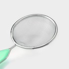 Сито для просеивания с ручкой Доляна «Хозяюшка», d=8.5 см, зелёное - Фото 3