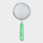 Сито для просеивания с ручкой Доляна «Хозяюшка», d=12 см, зелёное - Фото 4