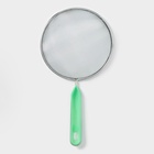 Сито для просеивания с ручкой Доляна «Хозяюшка», d=16 см, зелёное - Фото 3