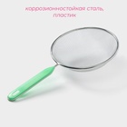 Сито для просеивания с ручкой Доляна «Хозяюшка», d=16 см, зелёное - Фото 2