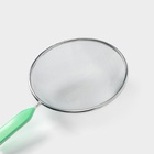 Сито для просеивания с ручкой Доляна «Хозяюшка», d=16 см, зелёное - Фото 4