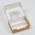 Коробка для эклеров с вкладышами, кондитерская упаковка, «Сделано с любовью» - (вкладыш - 2 шт), 15 х 10 х 5 см - Фото 2