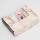Коробка для эклеров с вкладышами, кондитерская упаковка, «Мрамор» - (вкладыш - 4 шт), 20 х 15 х 5 см - Фото 6