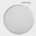 Форма для выпечки пиццы, d=40.5 см, алюминий, серебристая - Фото 2
