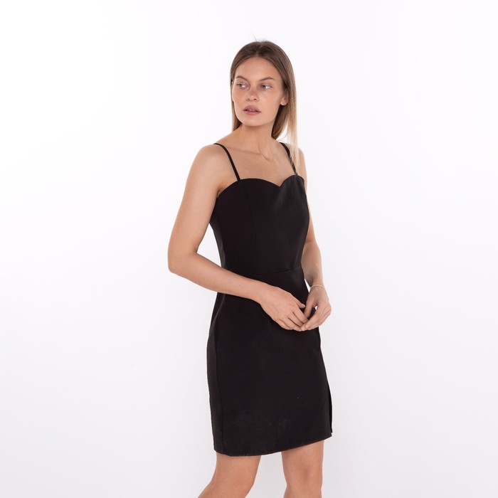Платье женское, цвет чёрный, размер 44 - фото 1885348714