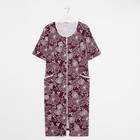 Халат домашний женский, бордовый, р-р 50 - Фото 3