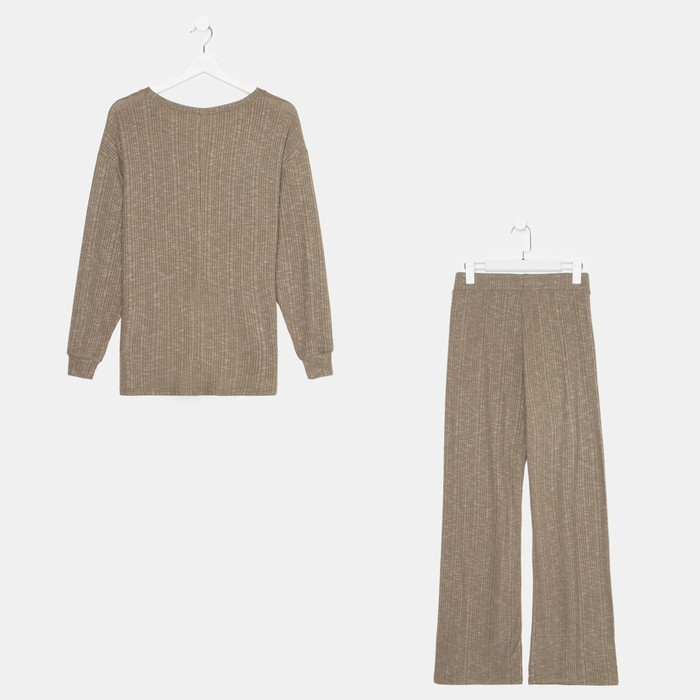 Костюм женский (джемпер/брюки) , хаки, р-р 46 53492