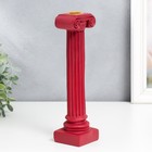 Подсвечник полистоун "Греческая колонна" тёмно-красный 23х6х6 см - фото 21538247