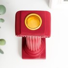 Подсвечник полистоун "Греческая колонна" тёмно-красный 23х6х6 см - фото 21538249