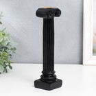 Подсвечник полистоун "Греческая колонна" чёрный 23х6х6 см - фото 21538251