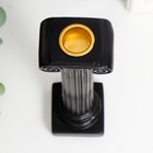 Подсвечник полистоун "Греческая колонна" чёрный 23х6х6 см - фото 21538253