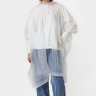 Дождевик взрослый пончо «Иди на...», оверсайз, 44-52, 97×120 см, белый - Фото 2