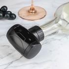 Пробка вакуумная для вина с индикатором давления воздуха, цвет чёрный - фото 53812135