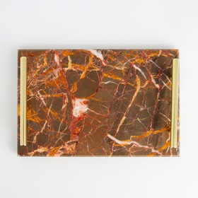 

УЦЕНКА Поднос из мрамора Red wine, 30×20 см, цвет красный