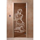 Дверь «Искушение», размер коробки 190 × 70 см, 6 мм, 2 петли, правая, цвет бронза - фото 299722203