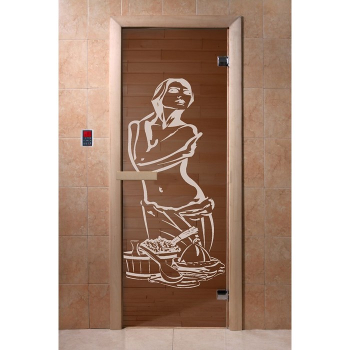Дверь «Искушение», размер коробки 190 × 70 см, 6 мм, 2 петли, правая, цвет бронза - Фото 1