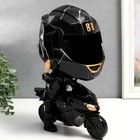 Сувенир полистоун подставка "Мотоциклист" чёрный мрамор 26х14х19,5 см - фото 9654660