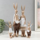 Сувенир полистоун "Семейство кроликов - папа, мама и дети" набор 4 шт 36,2 см - фото 11512625