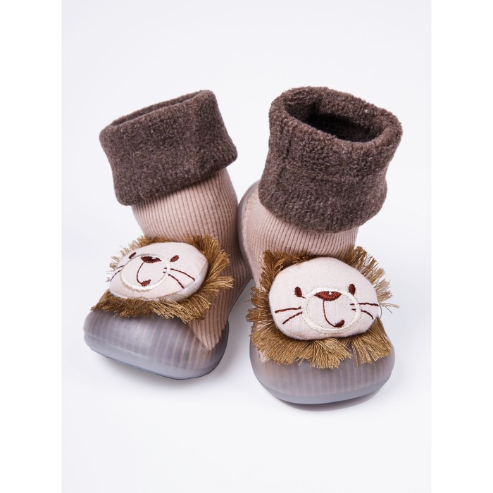 Ботиночки-носочки детские First step fancy, размер 21, цвет бежевые