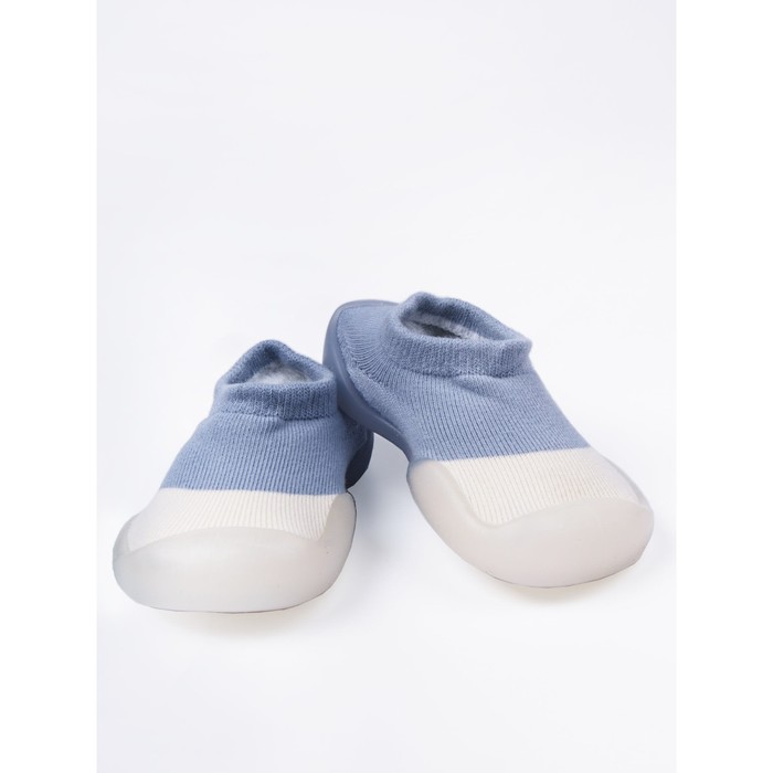 Ботиночки-носочки детские First step pure, размер 23, цвет голубые