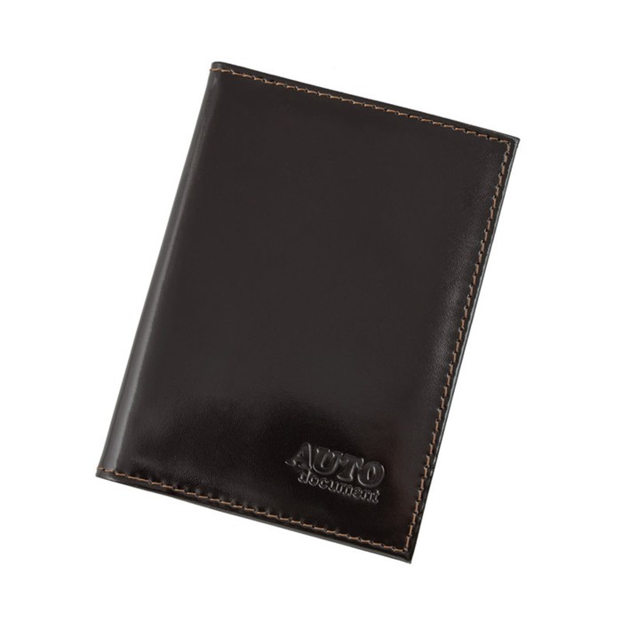 Обложка для автодокументов и паспорта, цвет коричневый - Фото 1