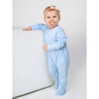 Комбинезон на молнии детский Fashion, рост 56 см, цвет голубой - Фото 3