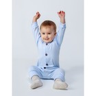 Комбинезон на пуговицах детский Fashion, рост 56 см, цвет голубой - Фото 4