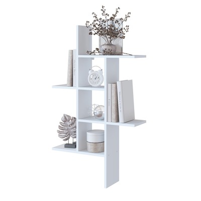 Полка настенная открытая, 1139×196×677 мм, цвет белый