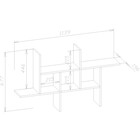 Полка настенная открытая, 1139×196×677 мм, цвет венге - Фото 4