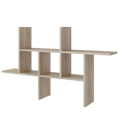 Полка настенная, 1139 × 196 × 677 мм, цвет дуб сонома