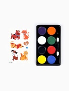 Грим для лица и тела 8 цветов, аппликатор, тату «Весёлая девчонка»  (артикул 6981270)  большой выбор товаров оптом и в розницу по низким ценам с доставкой