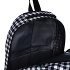 Набор рюкзак молодёжный из текстиля, сумка-шопер, цвет белый/чёрный - фото 6572293
