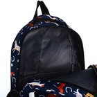 Набор рюкзак молодёжный из текстиля, сумка-шопер, цвет синий - Фото 5