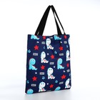 Набор рюкзак школьный из текстиля, сумка-шопер, цвет синий - фото 25469430