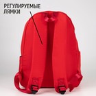Рюкзак школьный текстильный Burm with IDEA, цвет красный, 38 х 12 х 30 см - Фото 3